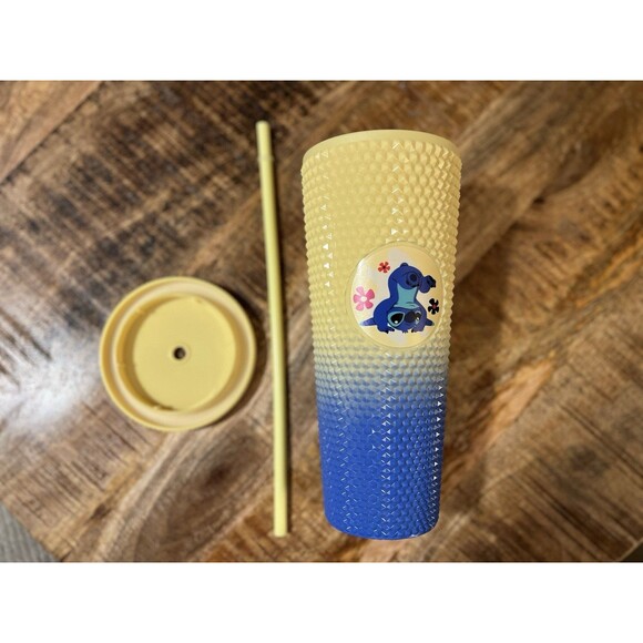 Disney Stitch 32oz Studded Drink Tumbler Yellow And Blue NWOT - Picture 6 of 8